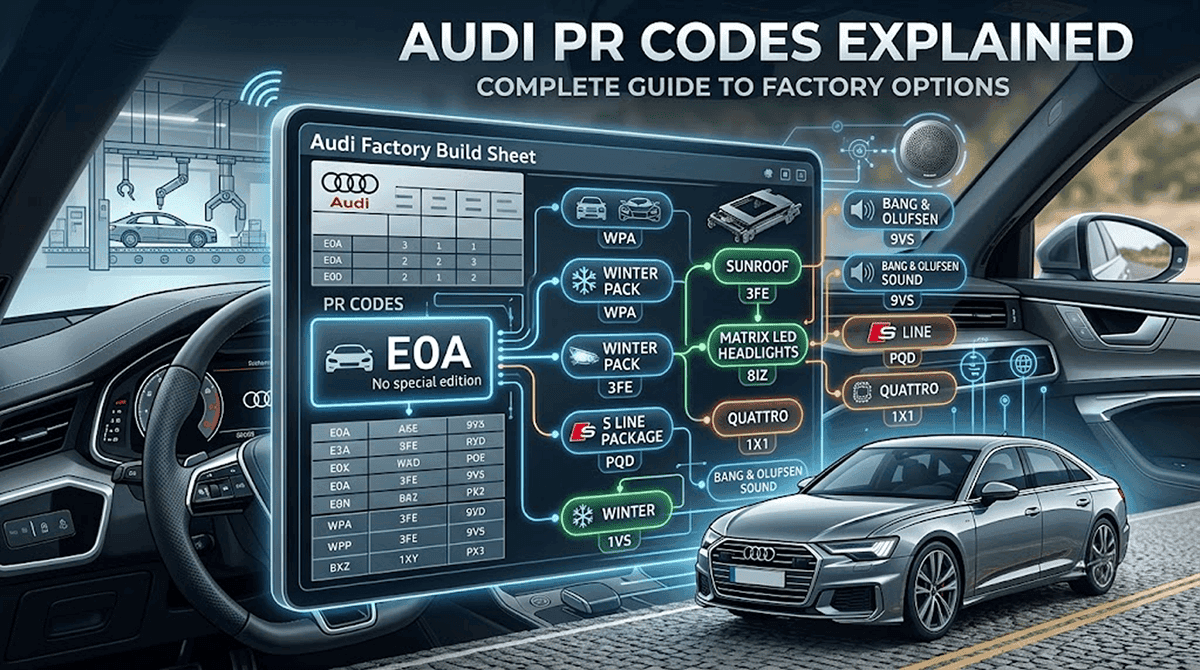 Audi PR Codes explained