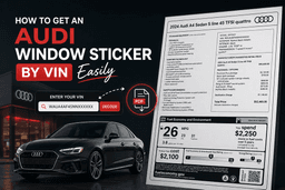 How to Get an Audi Window Sticker by VIN