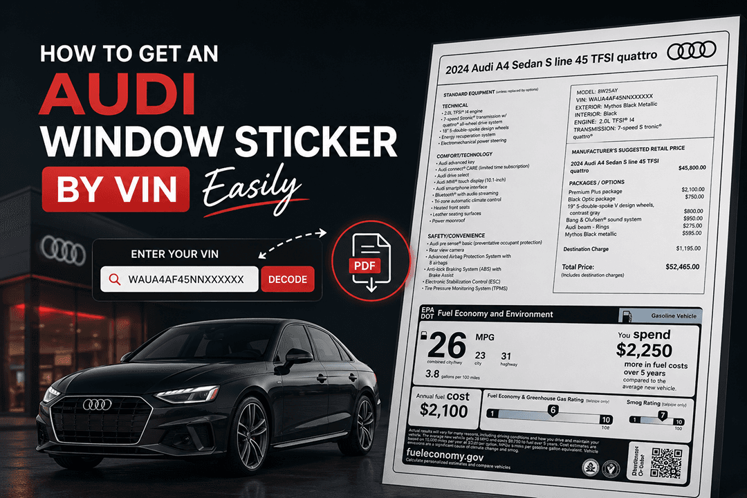 How to get an Audi Window Sticker easily